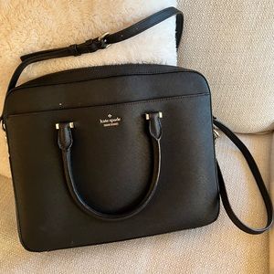 Kate Spade Laptop Bag, Black Leather